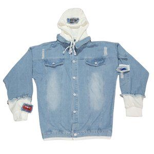 Roffatide Anime My Hero Academia Shoto Todoroki Denim Jacket (Size 2XL)